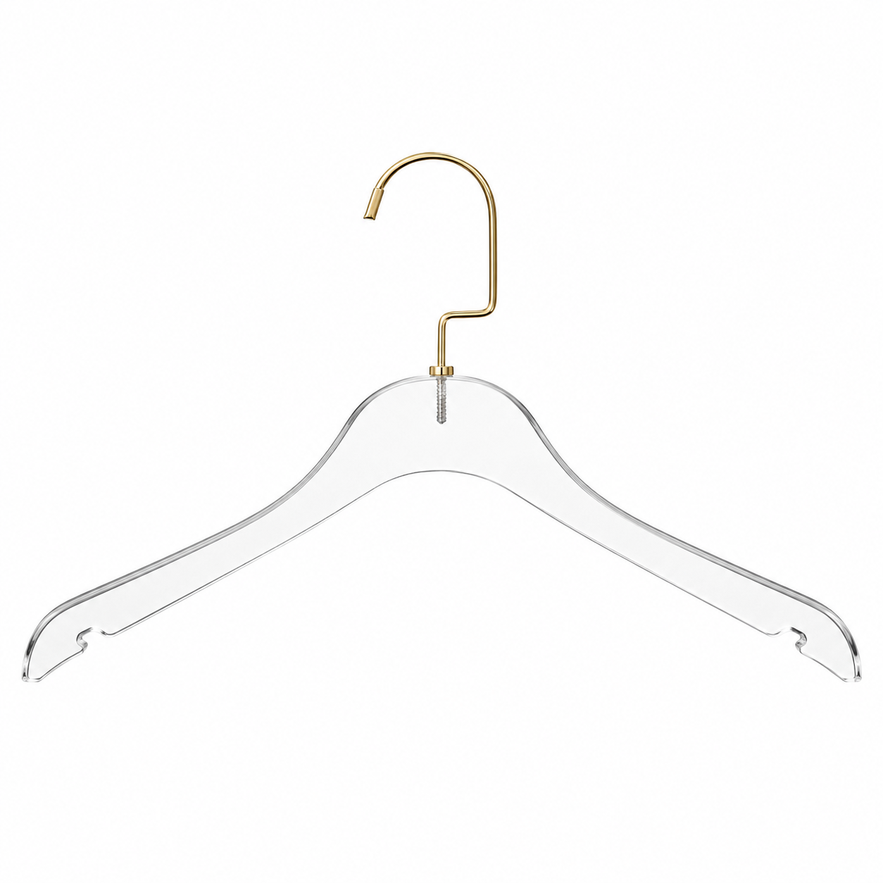 Lucite hanger with god handle on a white background - Zstander