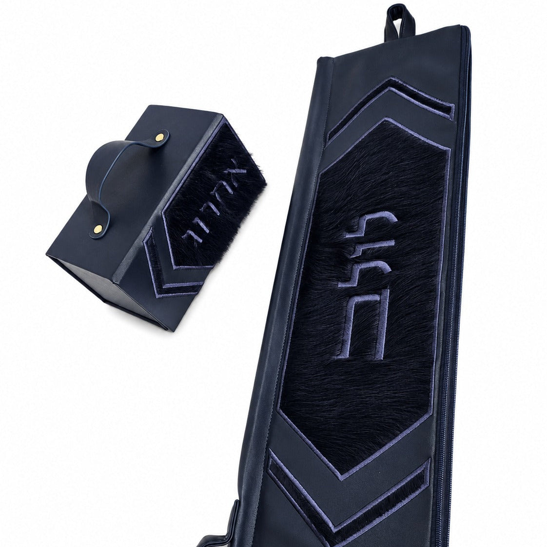 Navy esrog and Lulav Case on a white background - Zstander