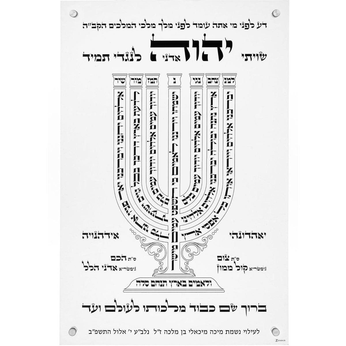 Shul Wall Plaque on a white background - Zstander