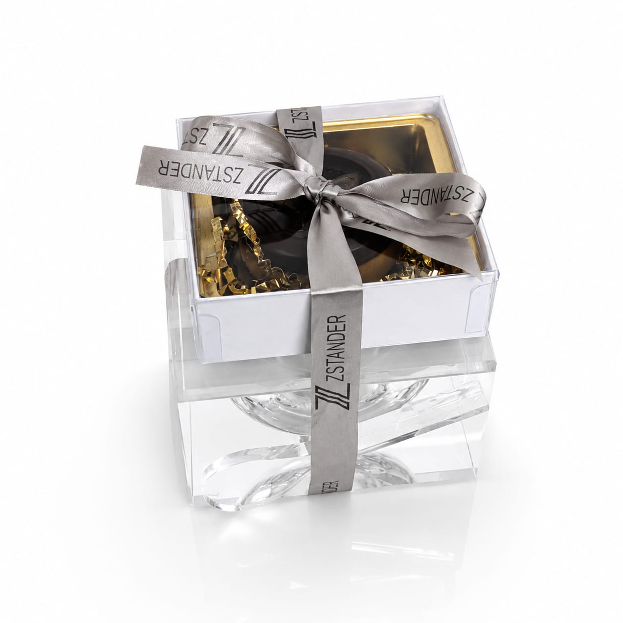 honey dish gift set with a PC Pops chocolate ties with a ribbon - Zstander