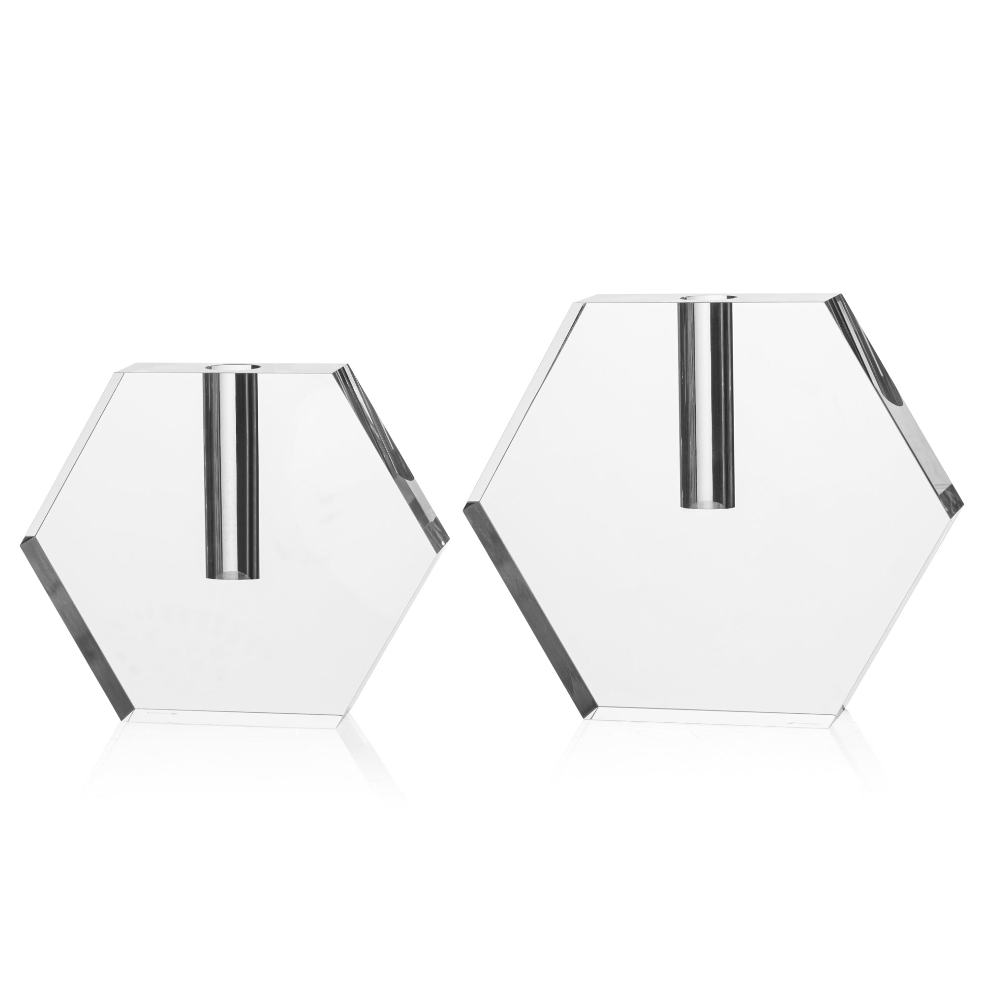 Two geometric glass wall lights on a white background - Zstander