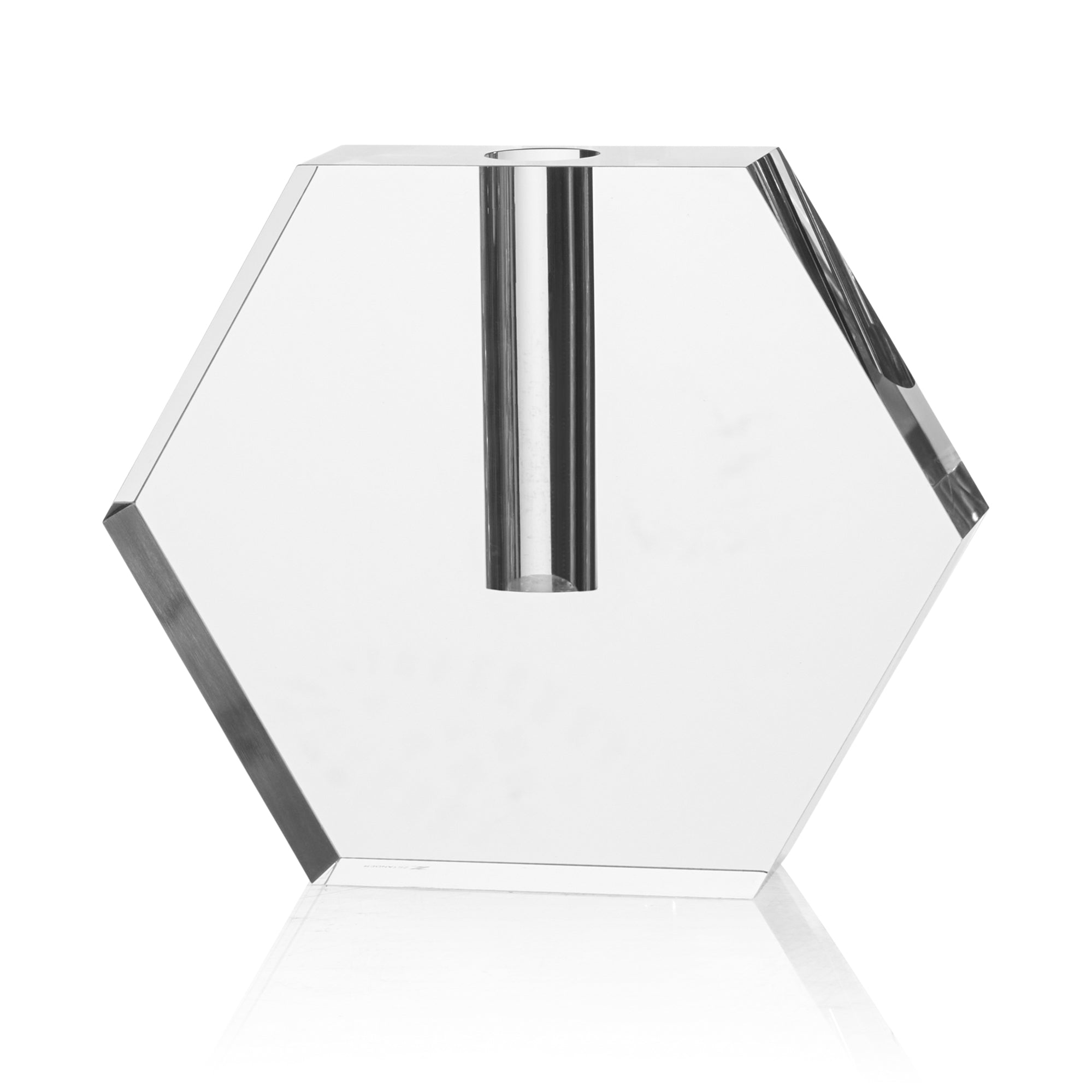 Hexagonal crystal vase on a white background - Zstander