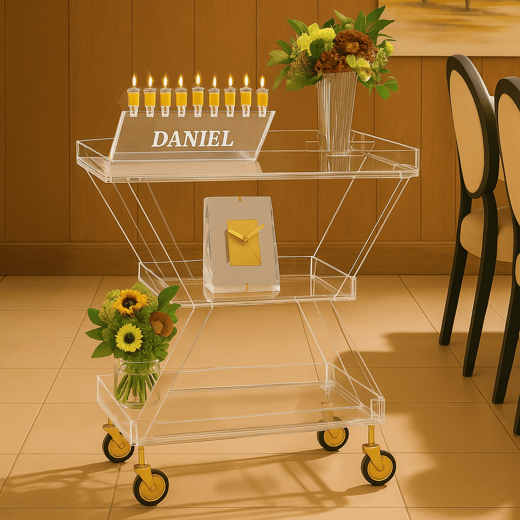 3 Tiered Serving Cart with Removable Tray