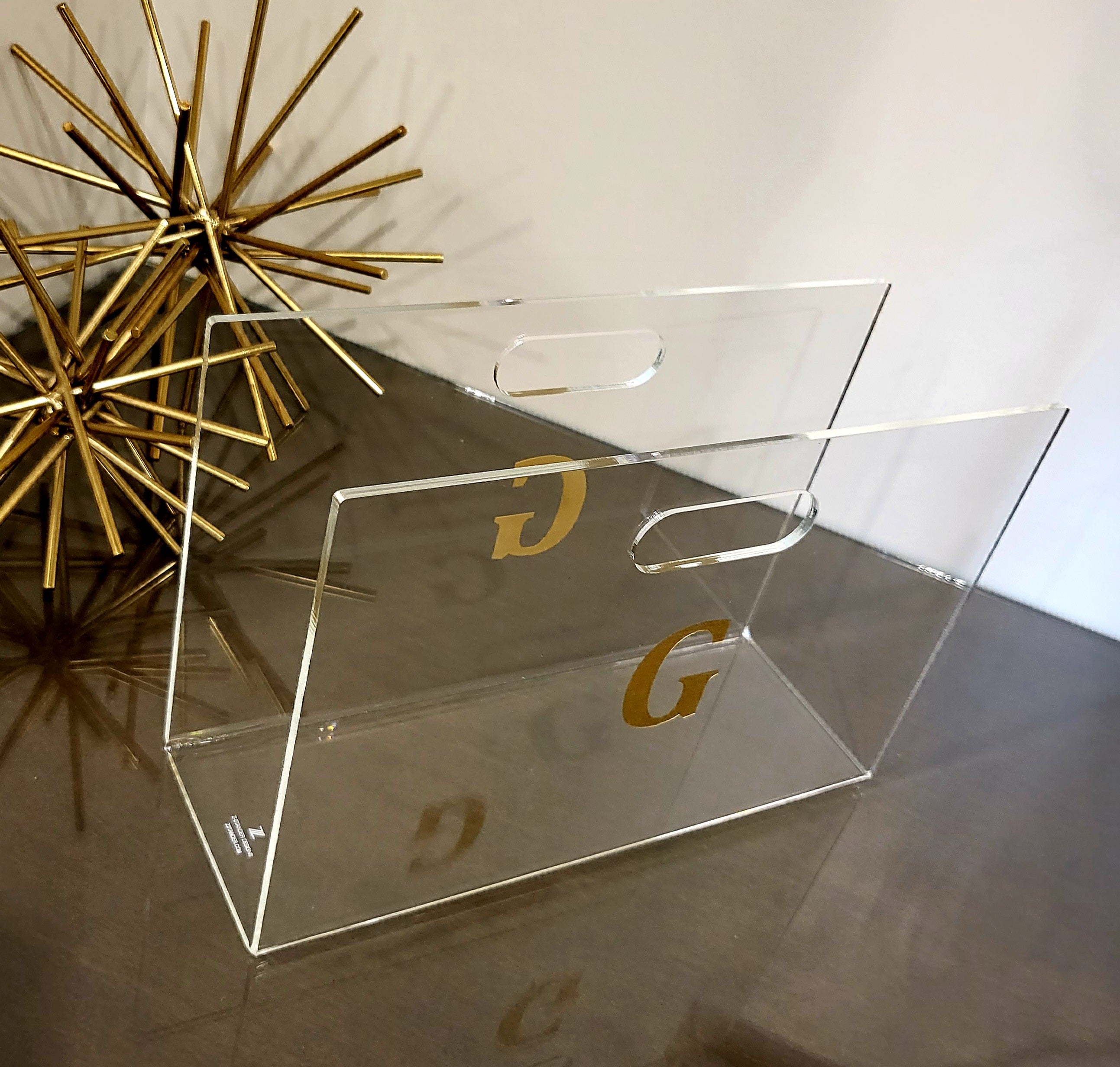 Trendy Lucite Magazine Holder