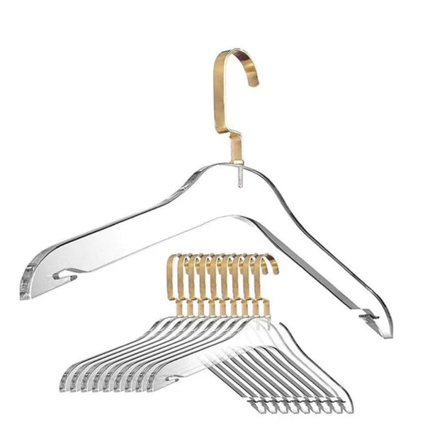 Monogramned Modern Flat Lucite Hangers