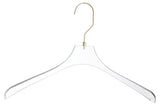 Monogrammed Traditional Curved Lucite Hangers