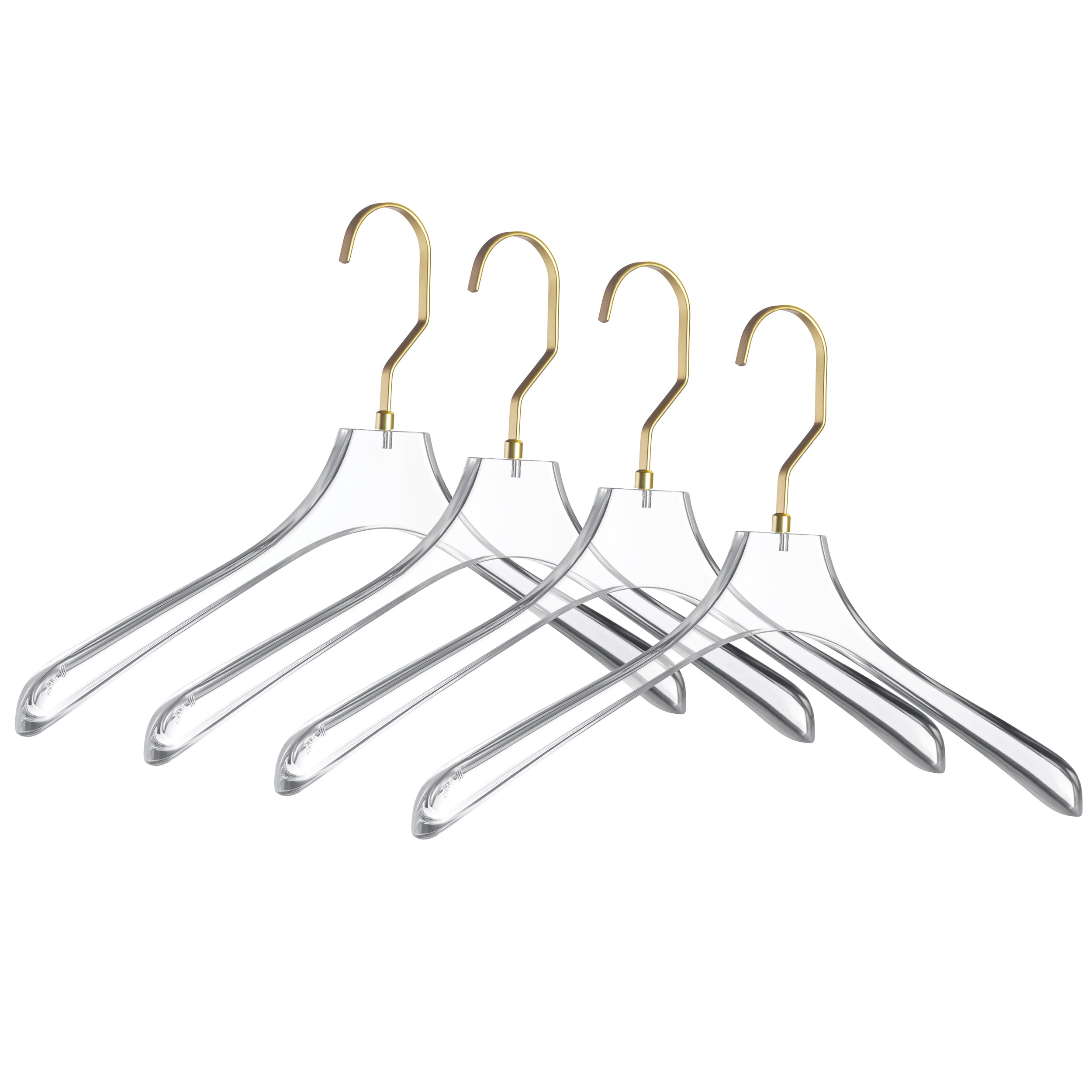 Monogrammed Traditional Curved Lucite Hangers