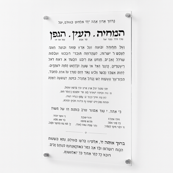 Bracha Achrona Wall Sign