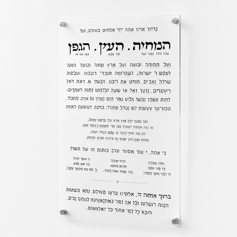 Bracha Achrona Wall Sign