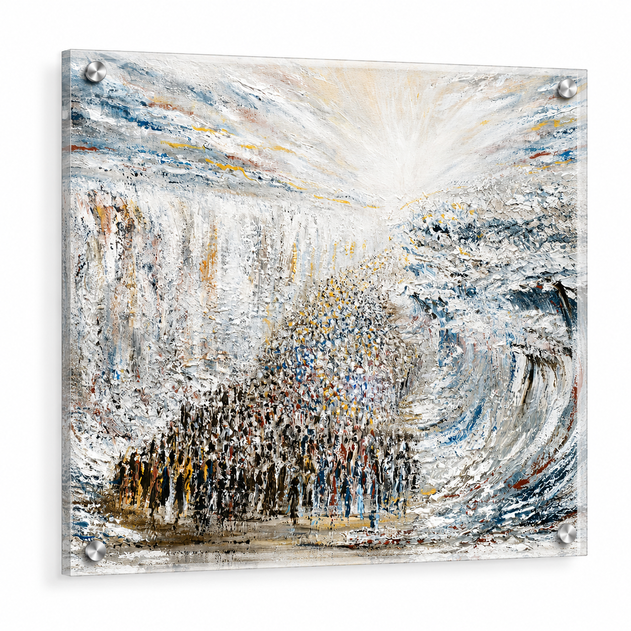 Abstract kriyas yam suf painting with swirling colors on a white background - zstander