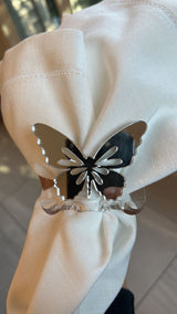 Lucite Butterfly Napkin Rings