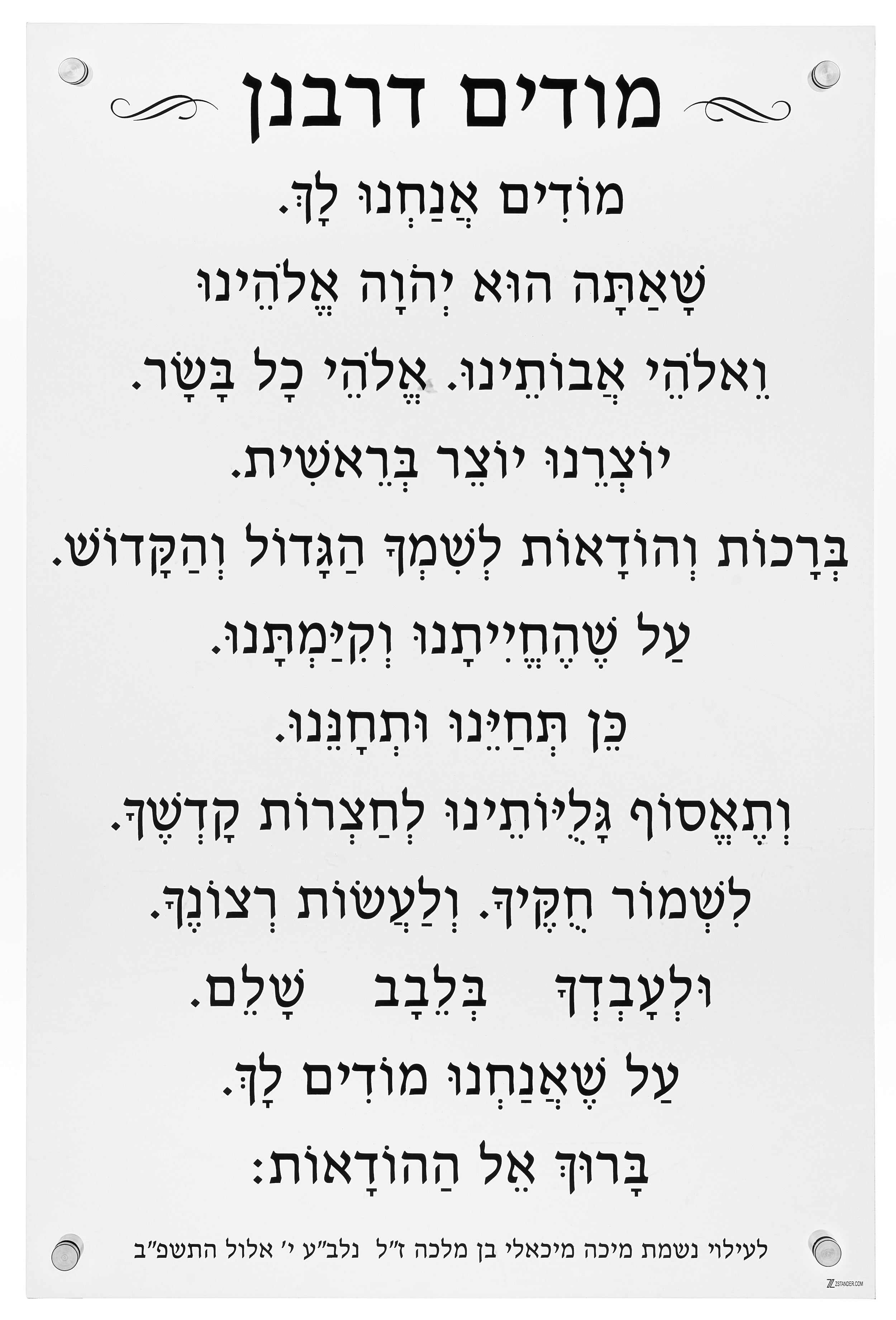 Shul Wall Plaques