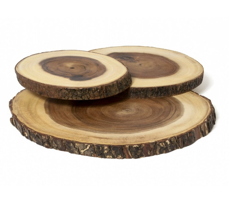 Charcuterie Wood Board 12" round log