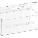 Customizable Lucite Tissue Box