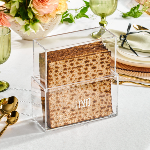 Lucite Matzah Box (Standing Square)