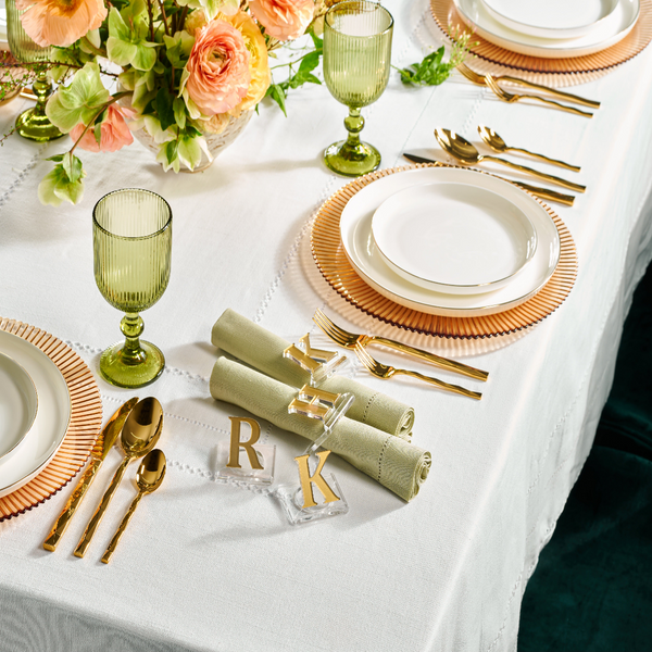 Monogrammed Lucite Napkin Rings (1 Letter)