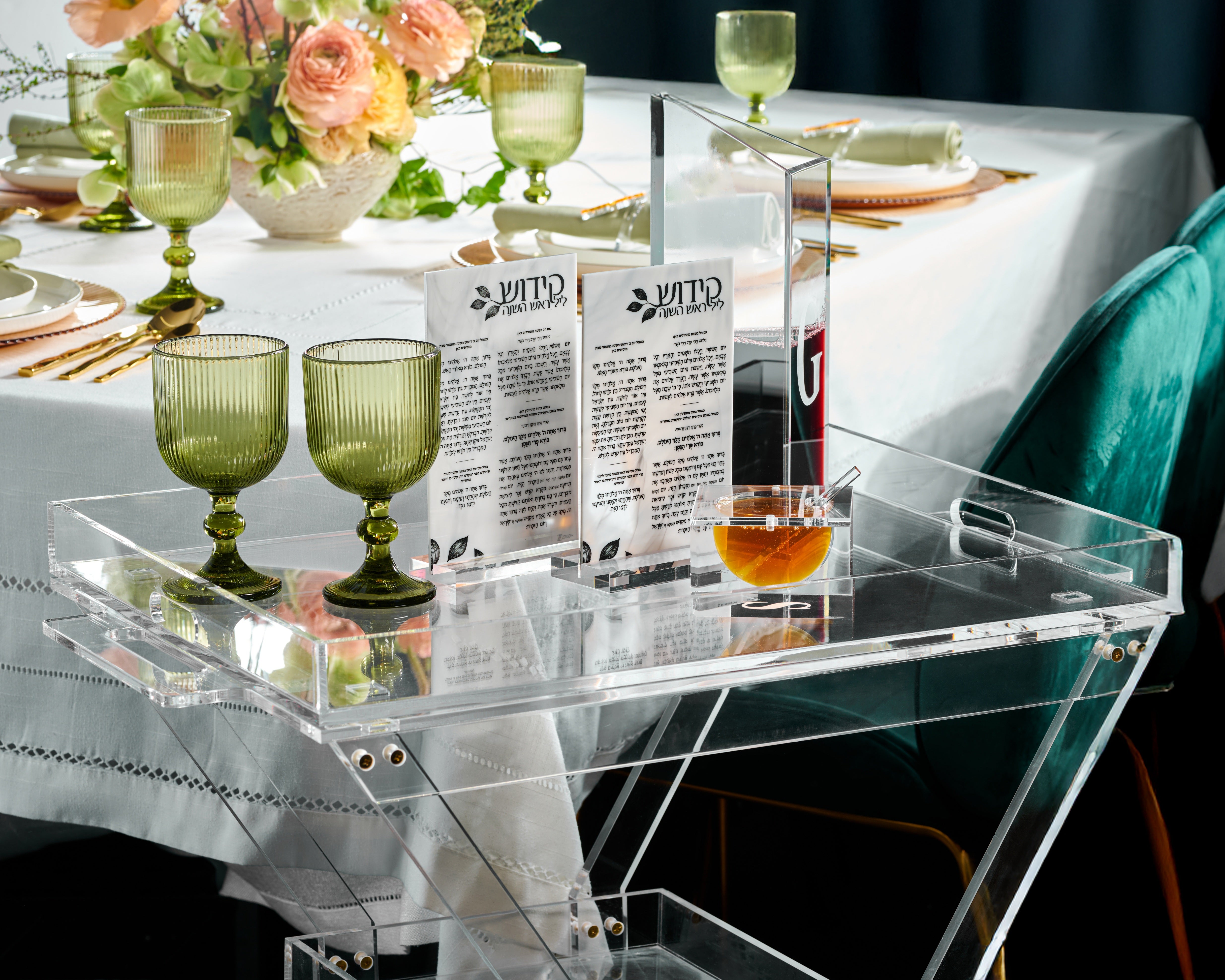 3 Tiered Serving Cart with Removable Tray