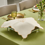 Embroidered Leatherette Challah Cover -Wave