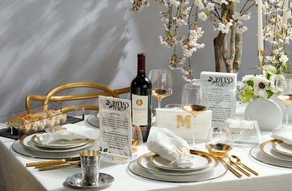 Year-Round Lucite Kiddush and Bencher Set