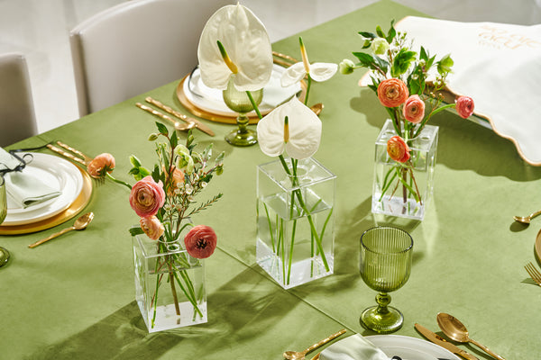 Lucite Vase with stem holder