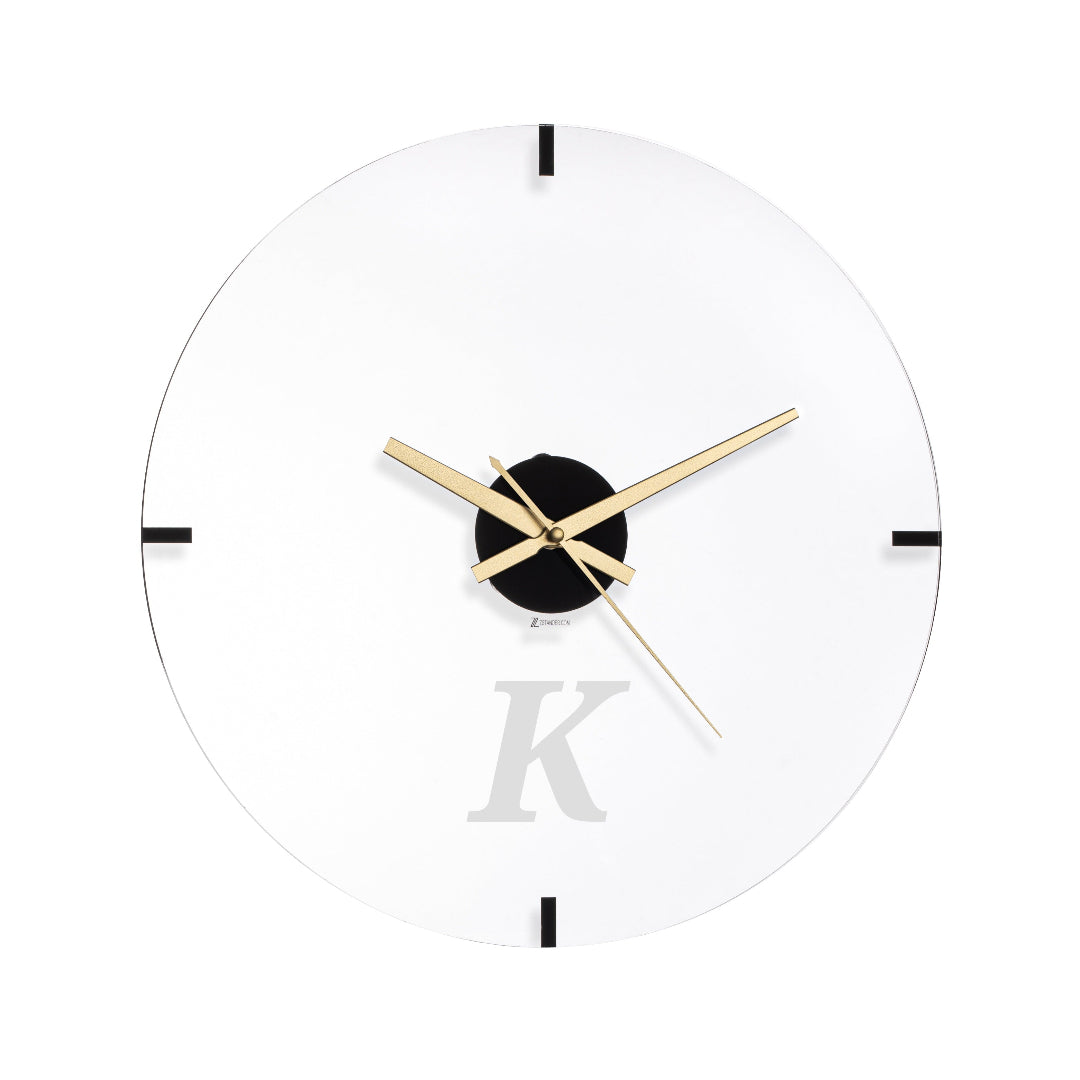 Sleek Monogrammed Wall Clock