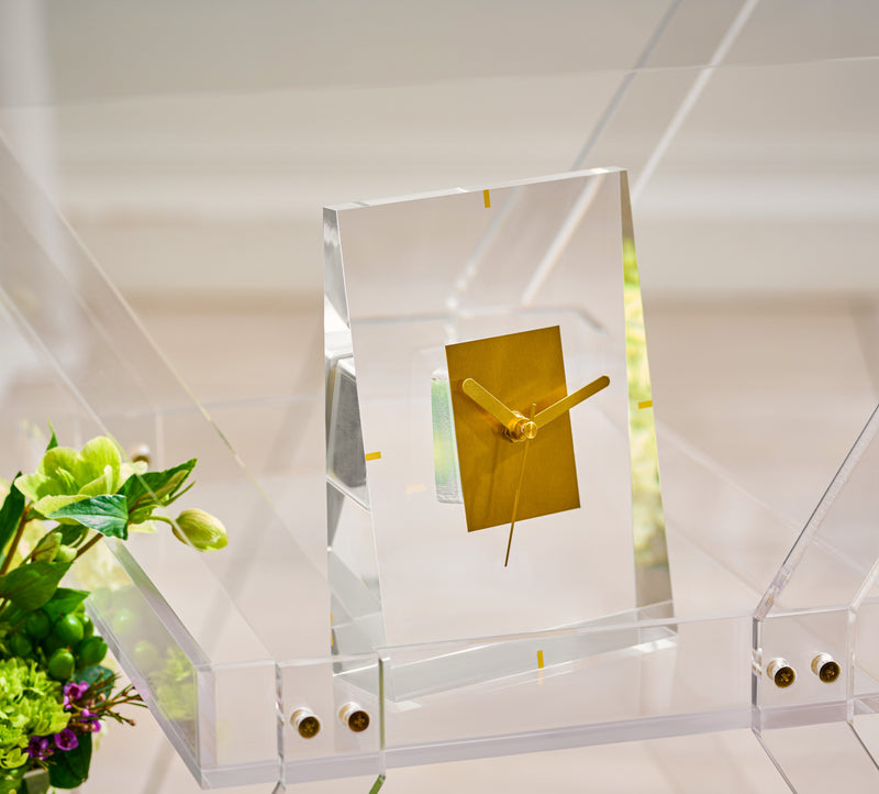 Elegant Lucite Desk Clock