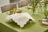 Embroidered Leatherette Challah Cover -Wave
