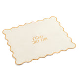 Embroidered Leatherette Challah Cover -Wave