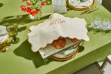Embroidered Leatherette Challah Cover -Wave