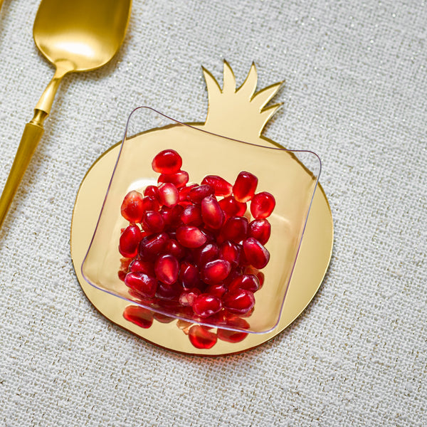 Lucite Pomegranate Coasters (Set of 4)