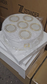 3 Tier Ke'arah Seder Plate with Sliding Doors