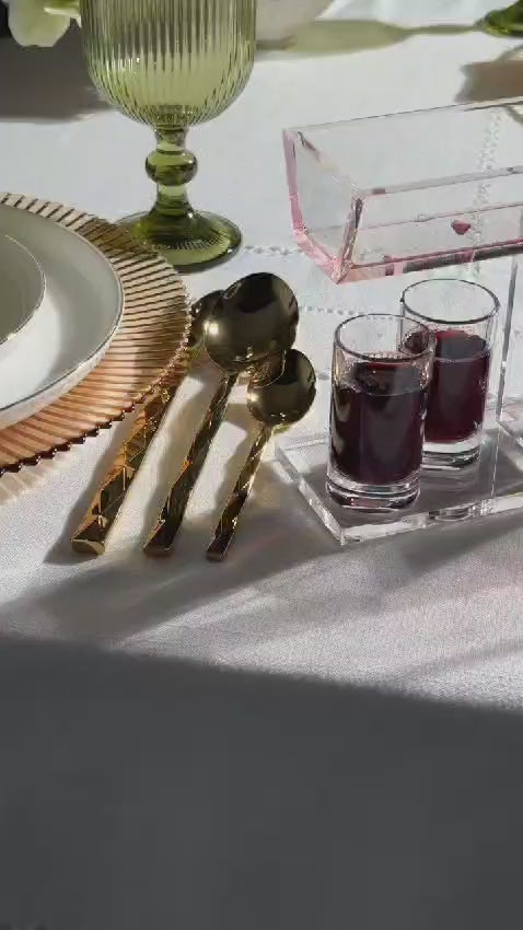 Lucite kiddush fountain filled with wine