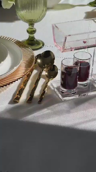 Lucite kiddush fountain filled with wine