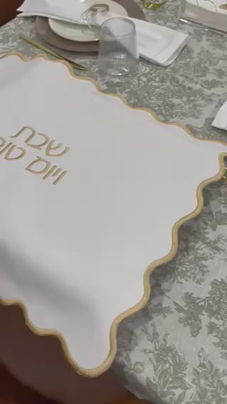 Stunning leather challah cover