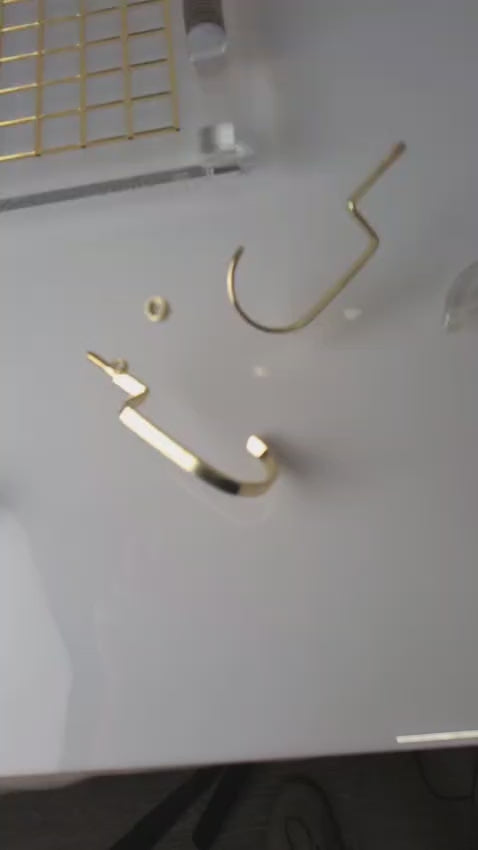 lucite monogramed hangers.