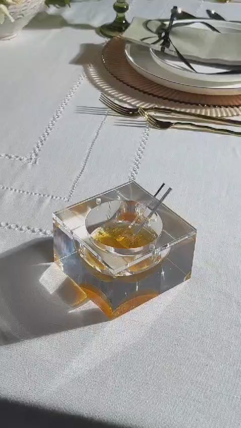 honey dish filled with honey