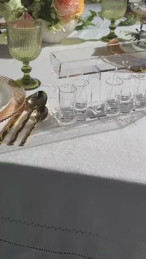 Video showing the lucite Kiddush fountain