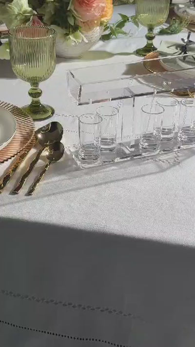 Video showing the lucite Kiddush fountain