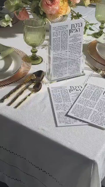 set table with angled bencher set