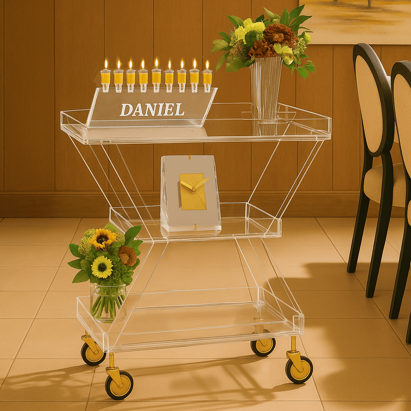 3 Tiered Serving Cart with Removable Tray