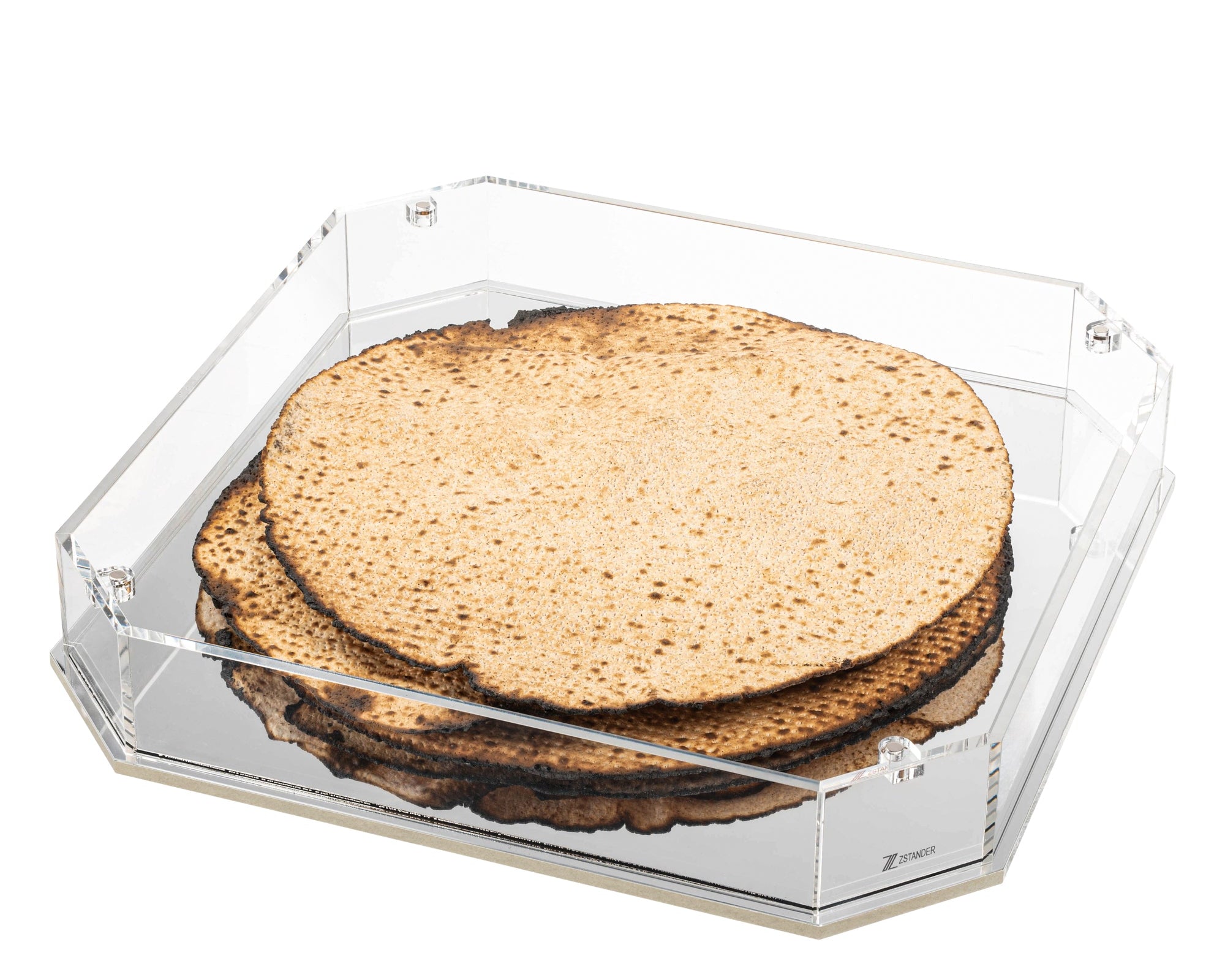 Lucite Matzah Box (Also Converts To 2 Trays)
