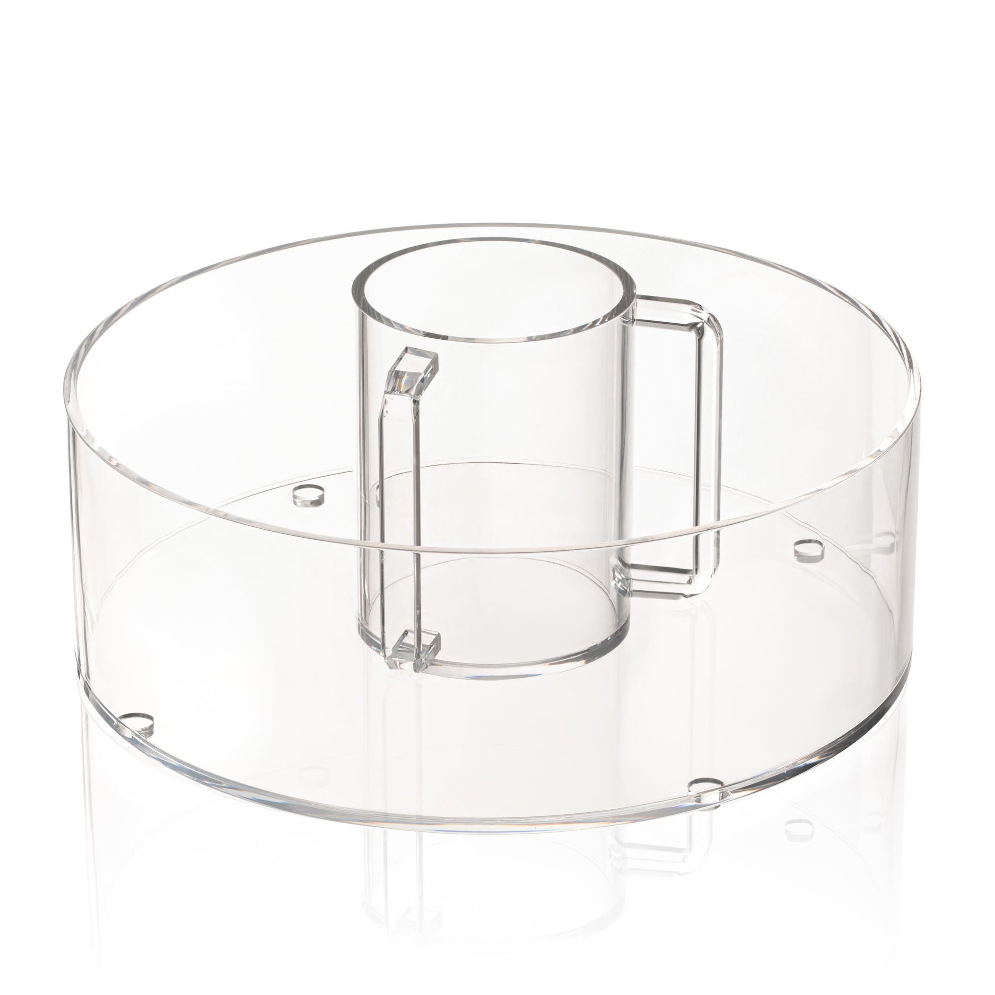 Clear Lucite washing bowl & Cup on a white background - Zstander