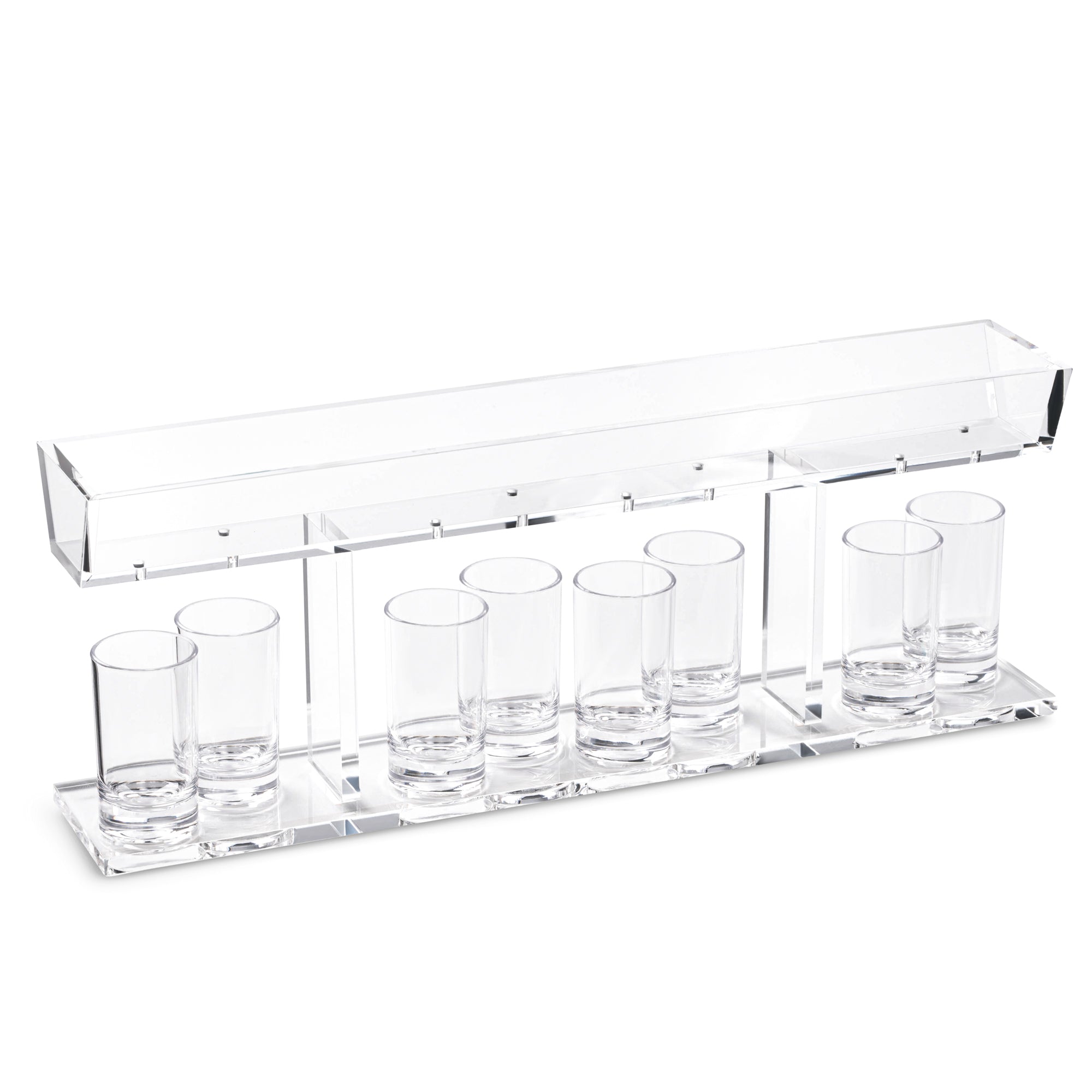 Clear Lucite wine fountain on a white background - Zstander