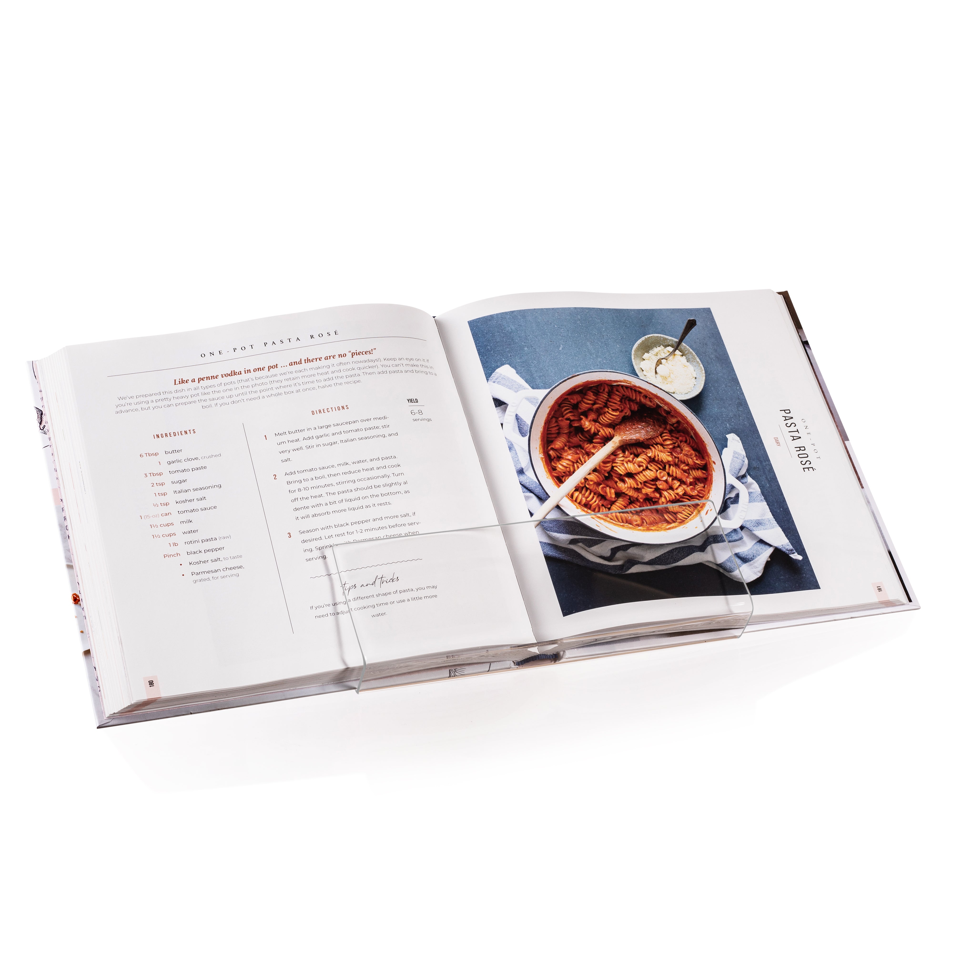 Hands Free book reader with a cookbook on a white background - Zstander