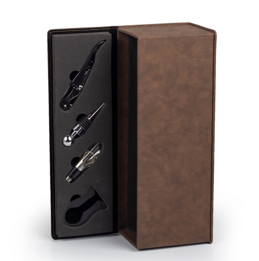 Brown cork screw set box on a white background - Zstander