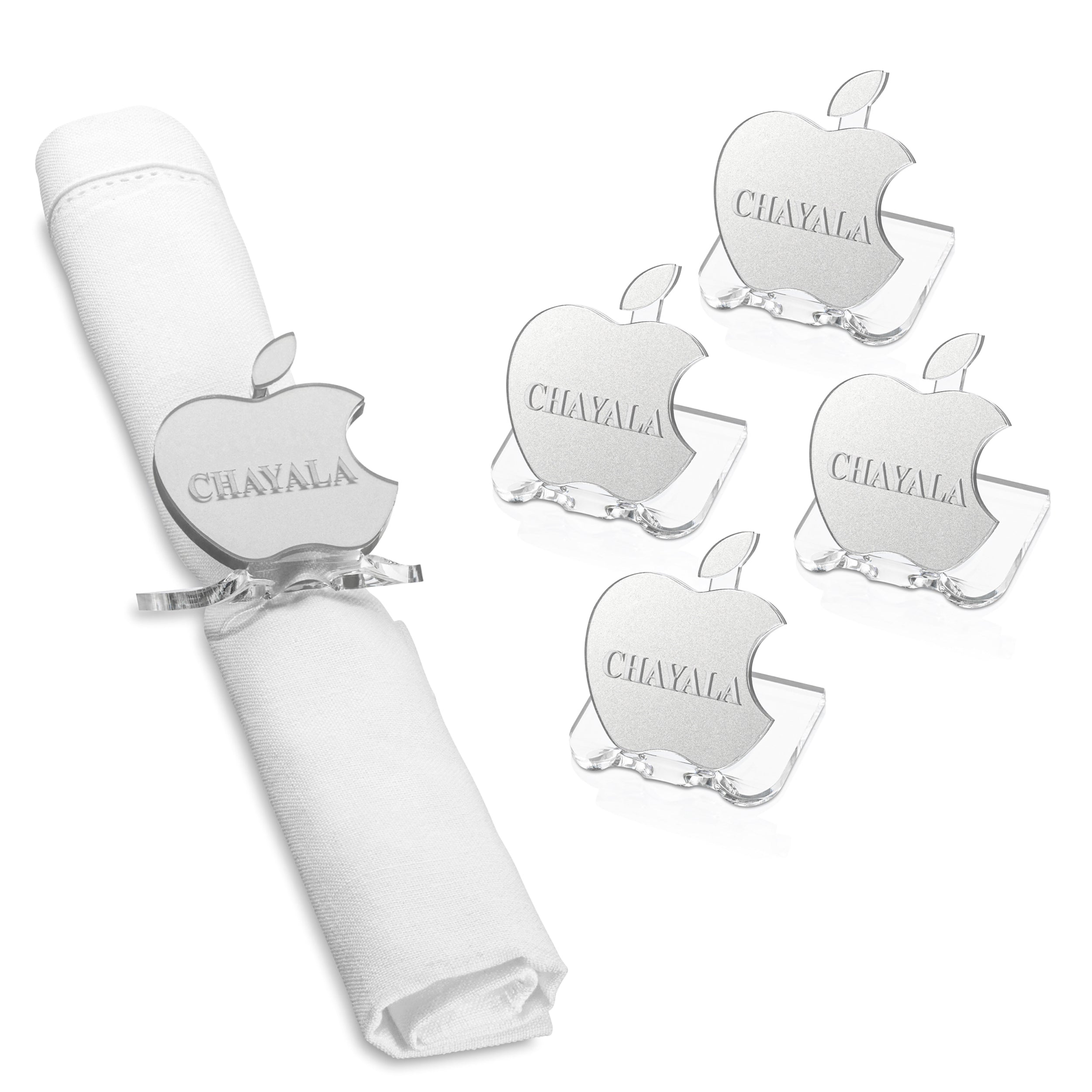 Personalized Apple Napkin Rings