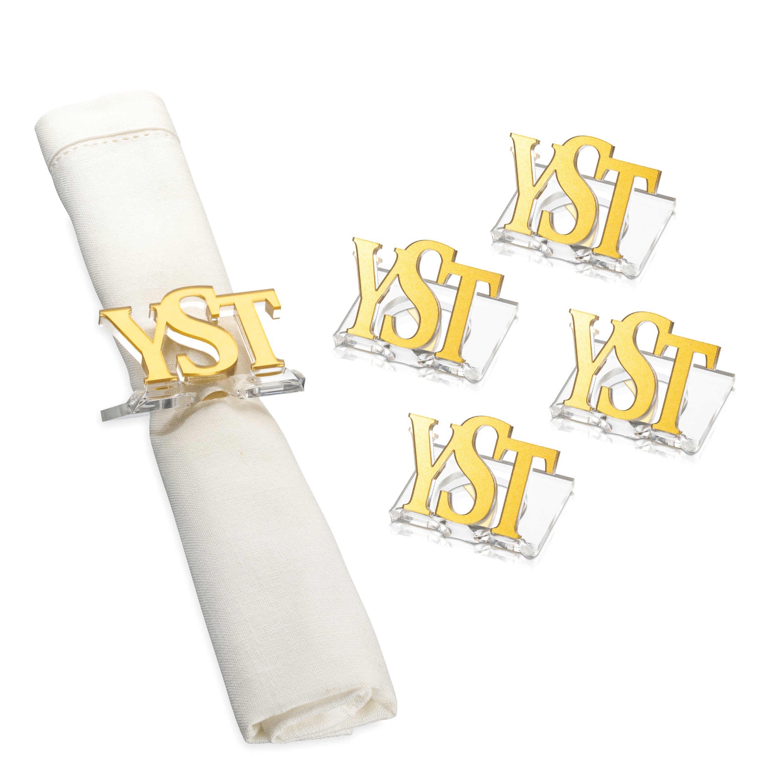 Monogrammed Napkin Rings  - 3 initials