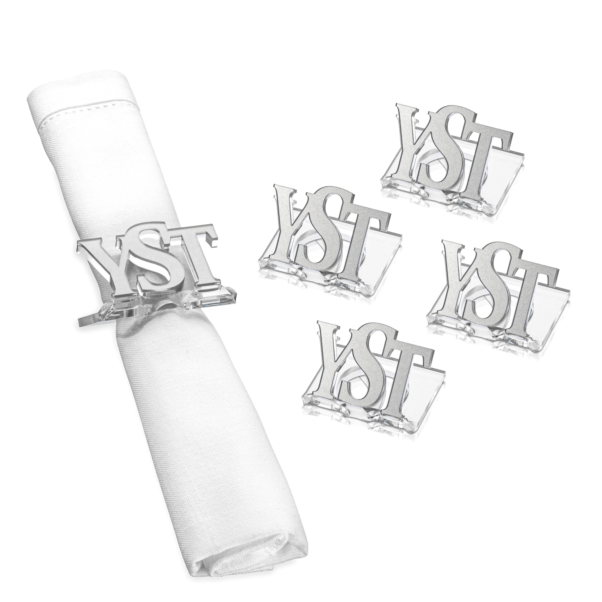Monogrammed Napkin Rings  - 3 initials