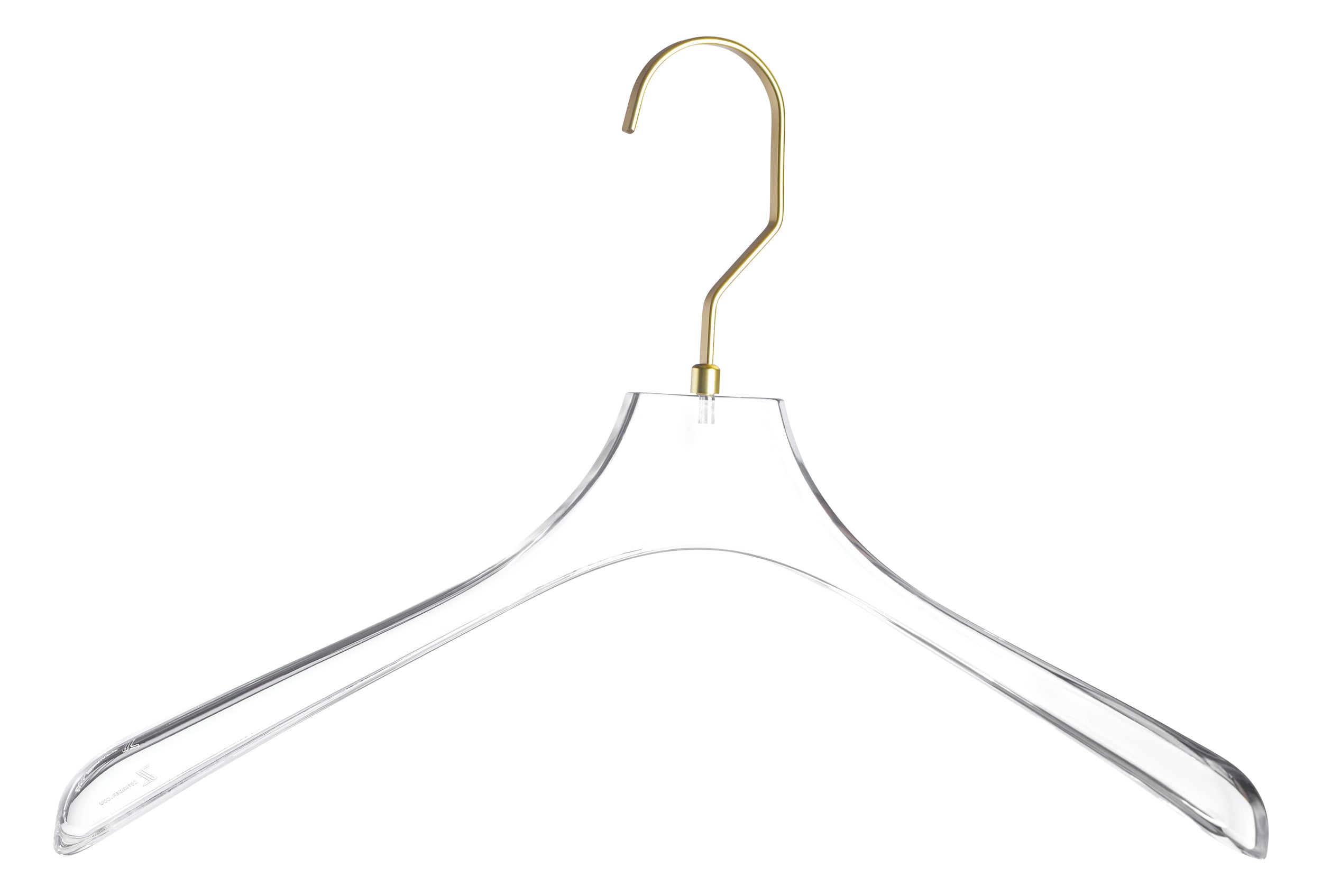 Monogrammed Traditional Curved Lucite Hangers