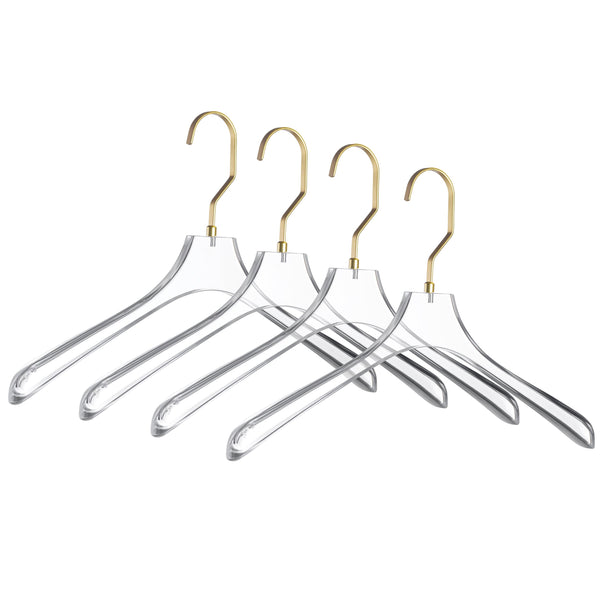 Monogrammed Traditional Curved Lucite Hangers